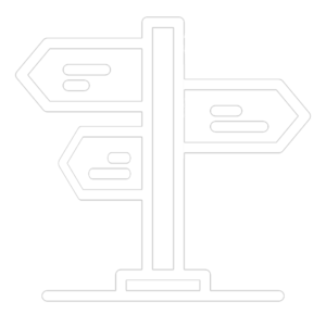 Piktogramm-Wegweiser-weiß