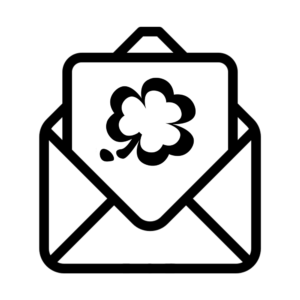 Piktogramm-Kontakt-Brief s/w